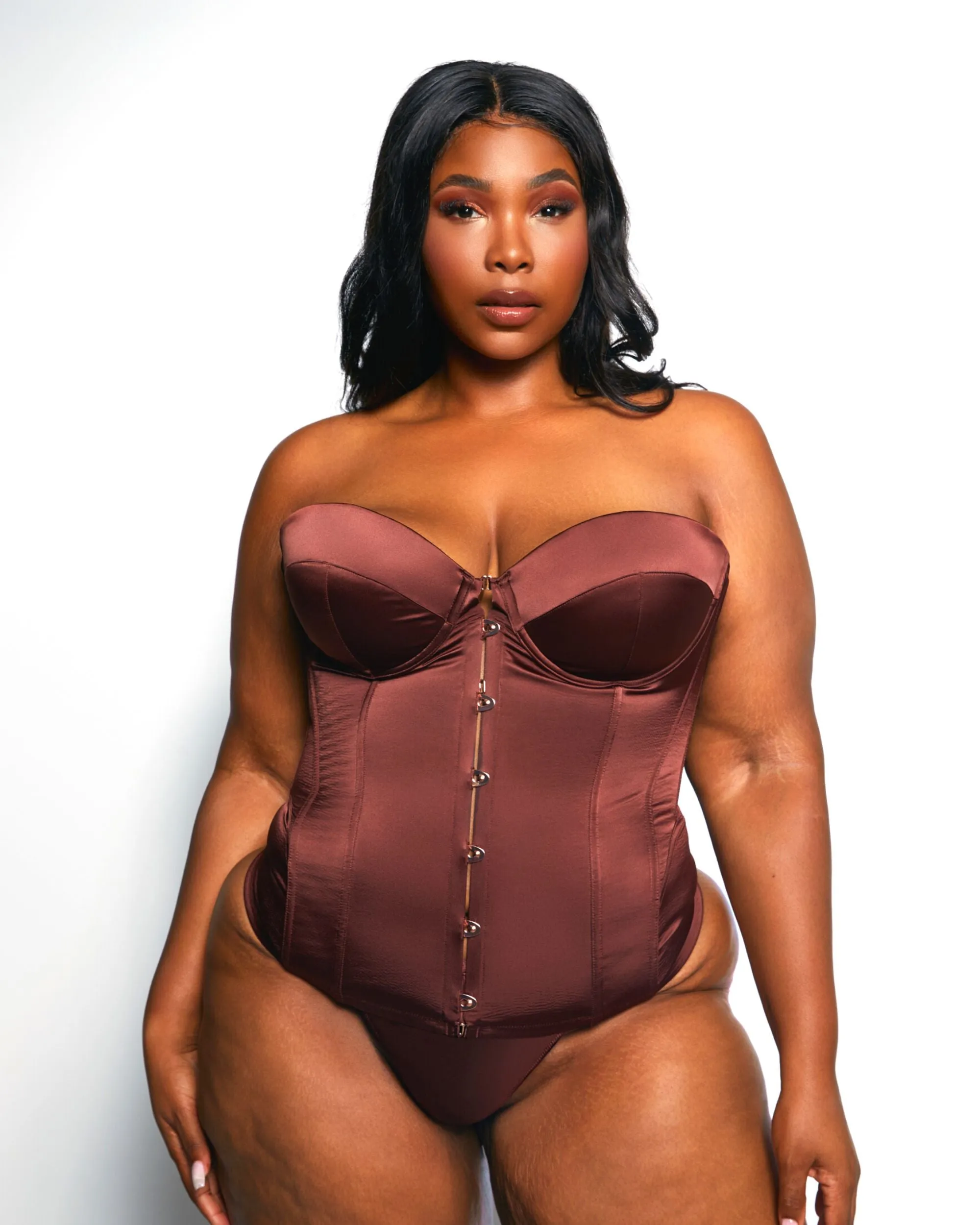 Satin Thong Cinnamon Curvy sold by Love Vera product image thumbnail 2