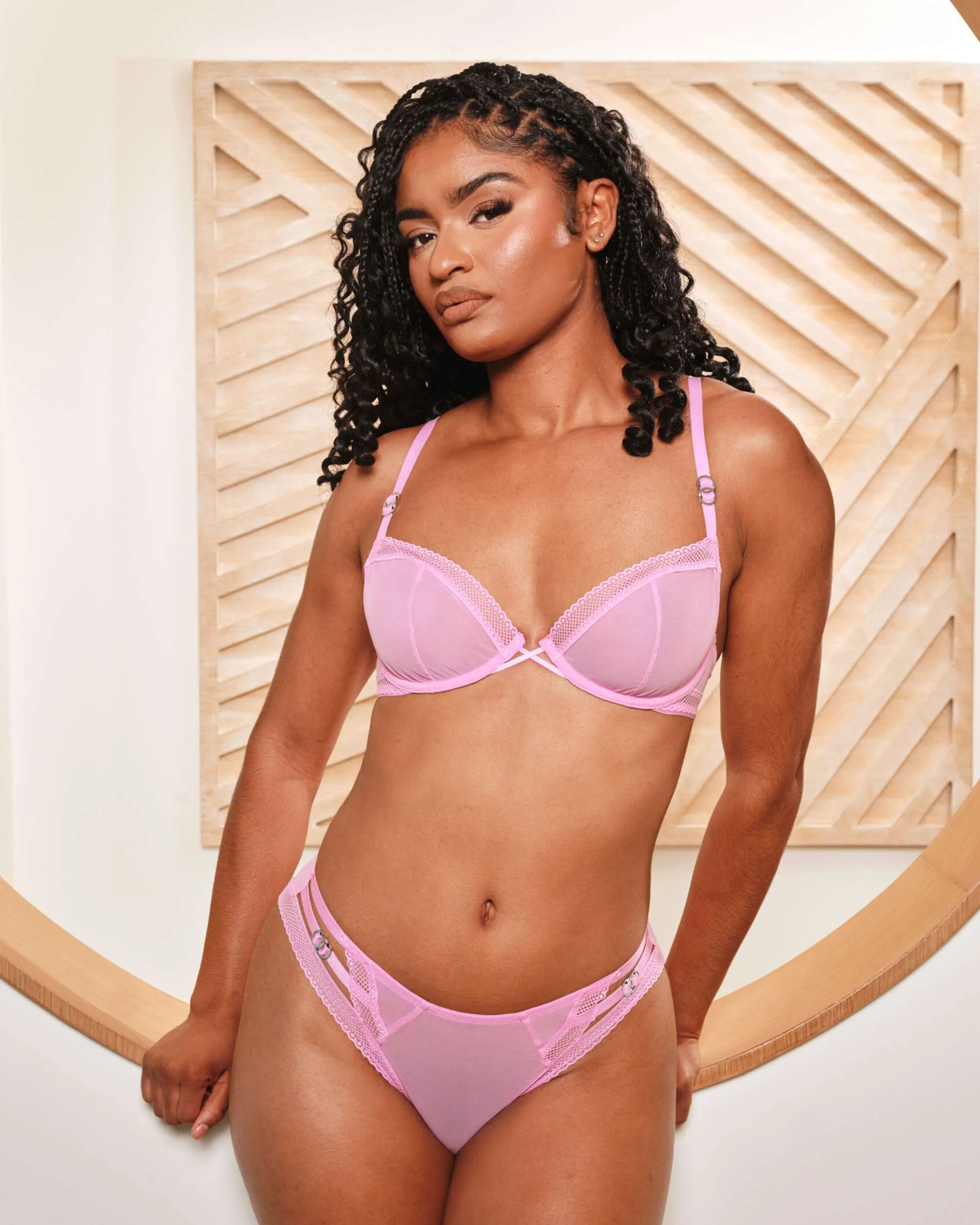 Bare Mesh Demi Bra Mauve sold by Love Vera product image thumbnail 5