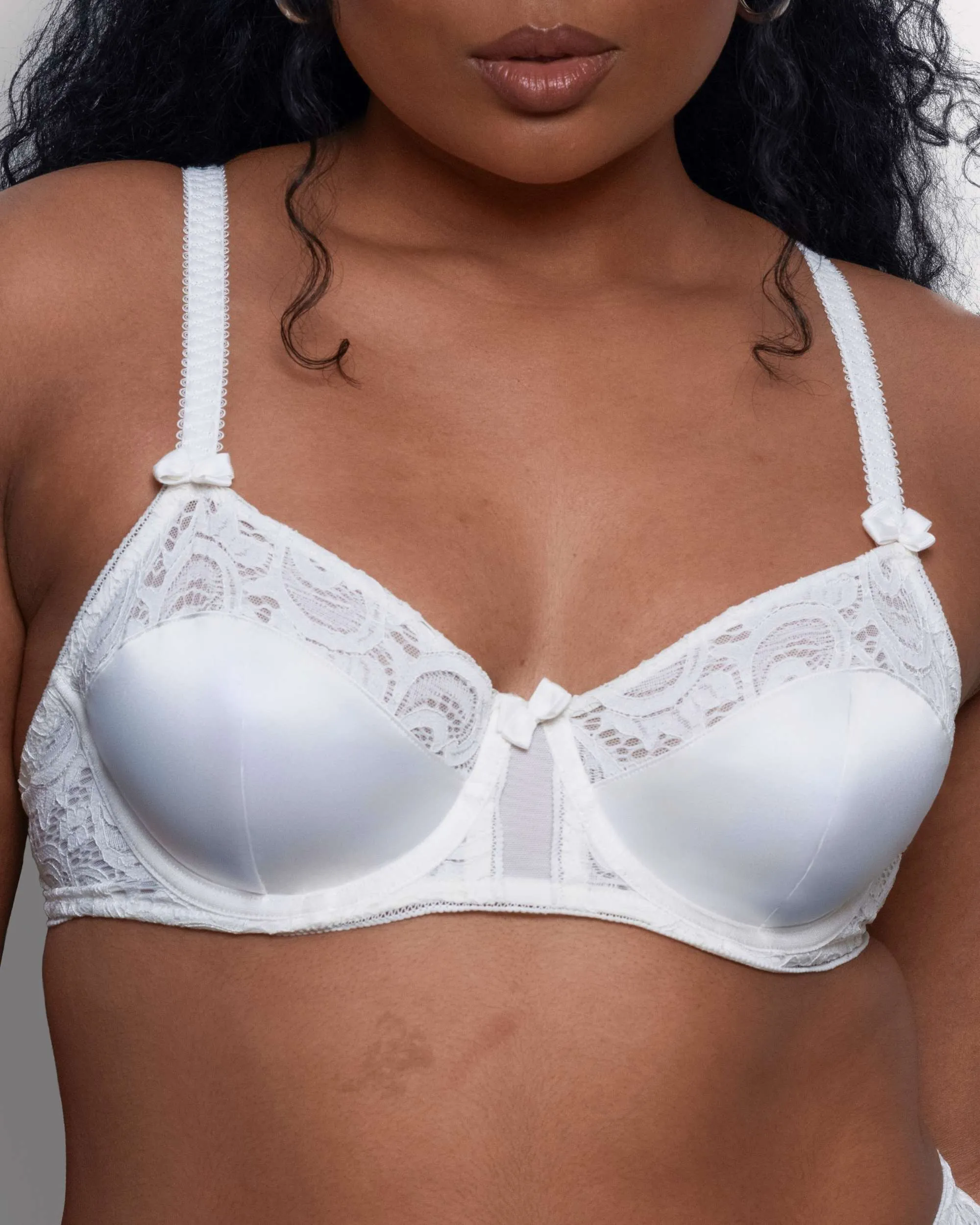 Satin & Lace Longline Bra sold by Love Vera