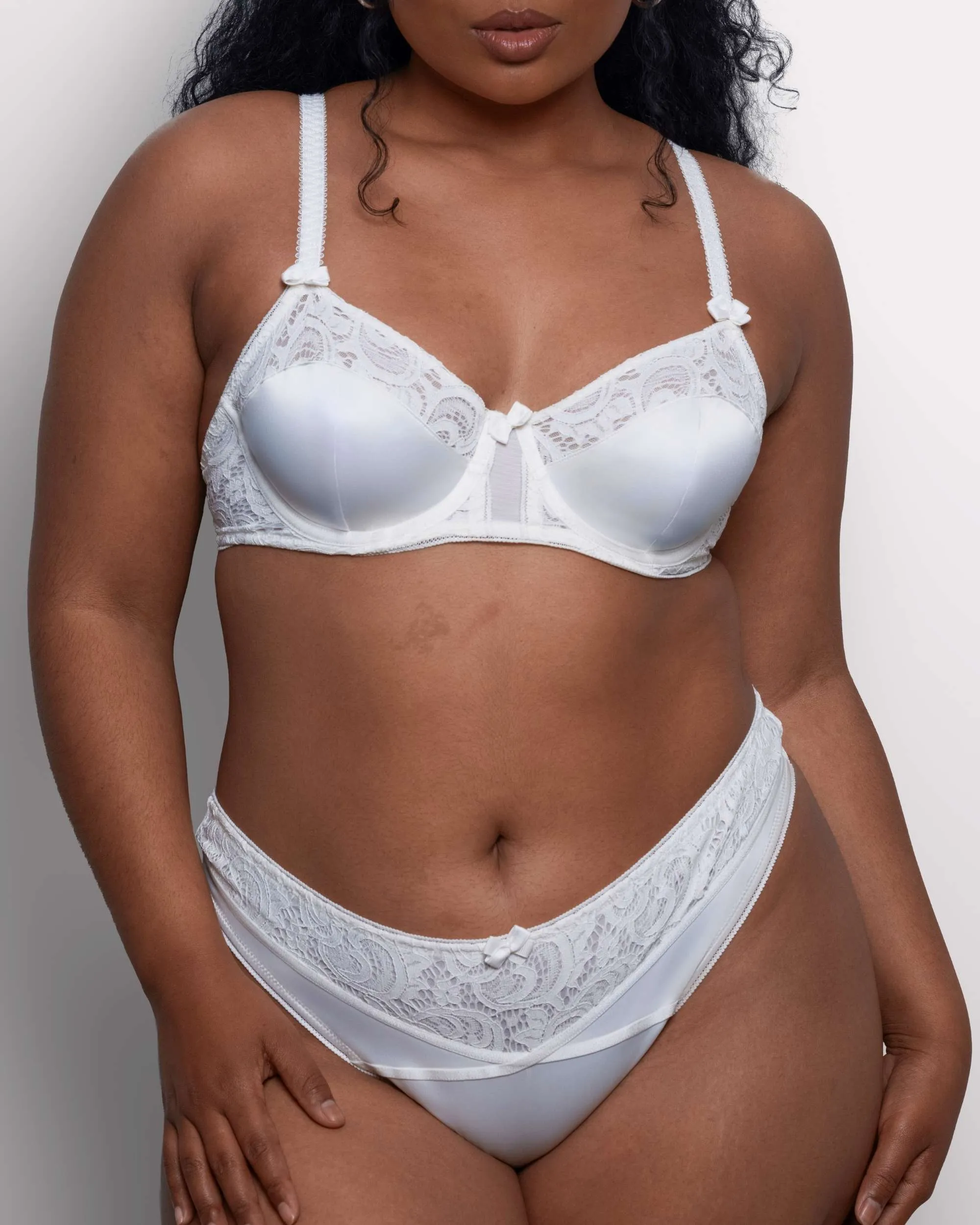 Satin & Lace Longline Bra sold by Love Vera product image thumbnail 3