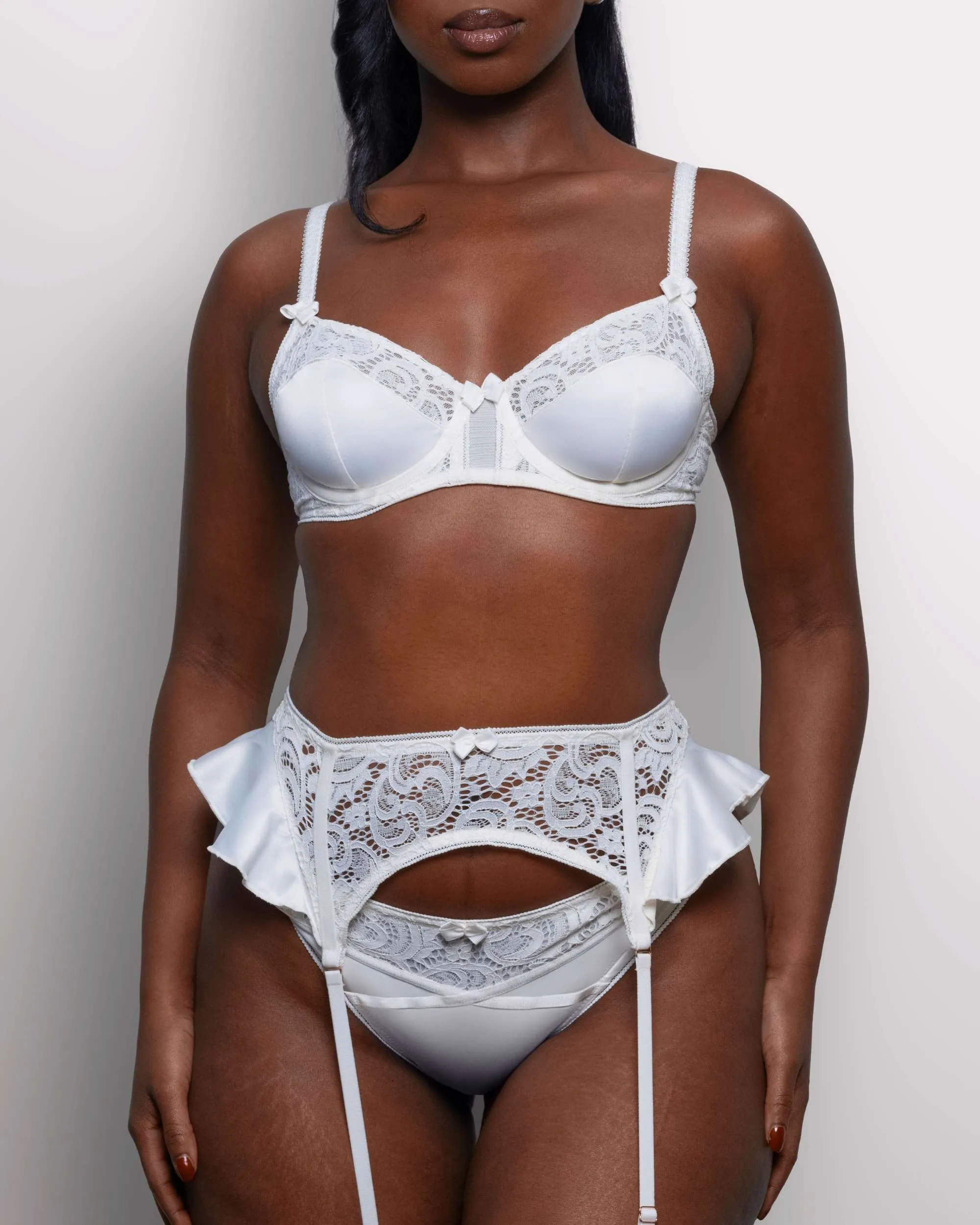 Satin & Lace Longline Bra sold by Love Vera product image thumbnail 4