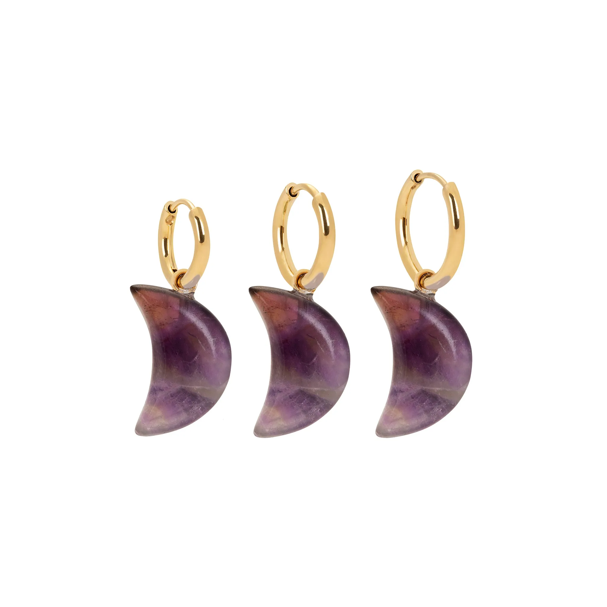 Amethyst Moon Charm Earring sold by Stone and Mason
