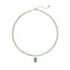 Green Aventurine Mushroom Charm Necklace sold by Stone and Mason