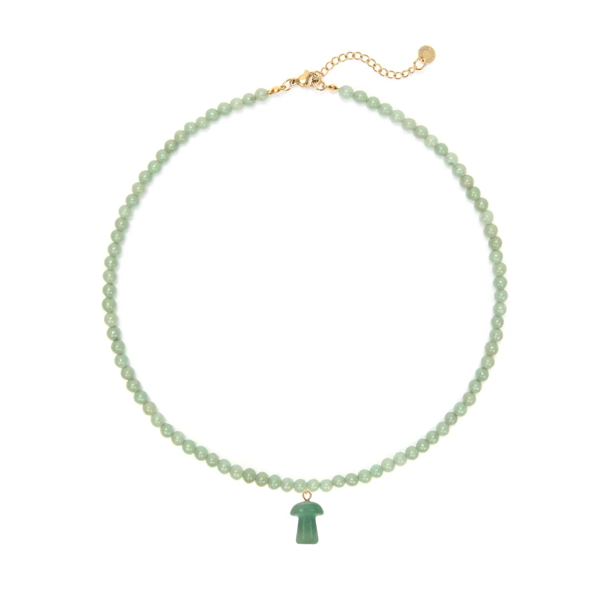 Green Aventurine Mushroom Charm Necklace sold by Stone and Mason