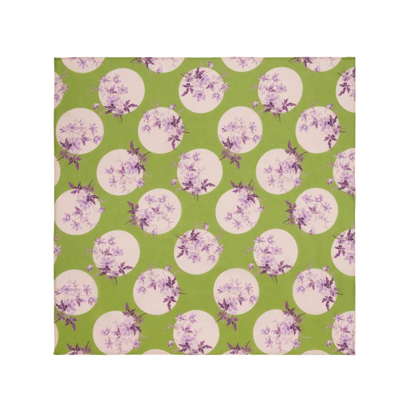 SMALL LIBERTY LIME POSEY POLKA PRINT SCARF made by Stone and Mason