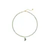 Green Aventurine Moon Charm Necklace sold by Stone and Mason