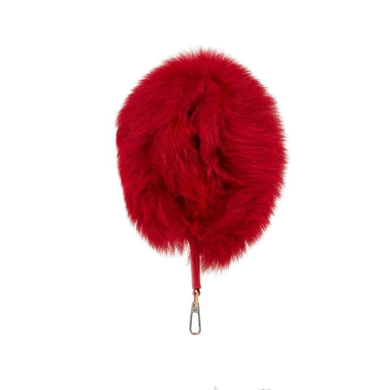 CHILLI RED FLUFFY WRISTLET sold by Stone and Mason