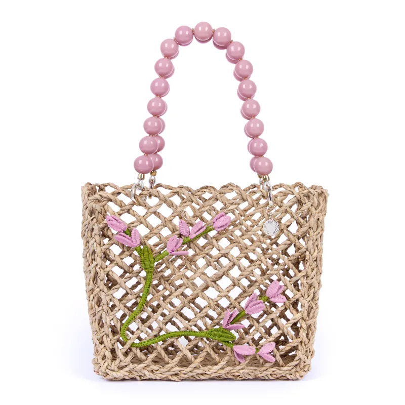 Pink Embroidered Medium Palomino & Beach Kit sold by Stone and Mason