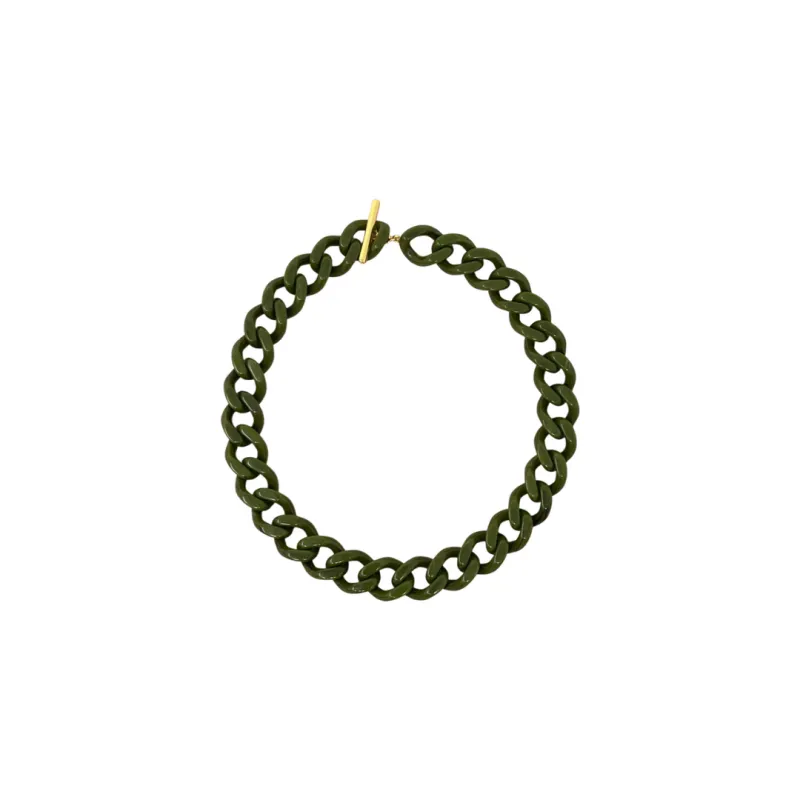 Army Green Candy Chain Necklace sold by Stone and Mason