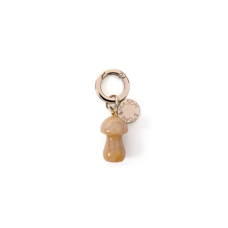 Yellow Jasper Mushroom Bag Charm sold by Stone and Mason