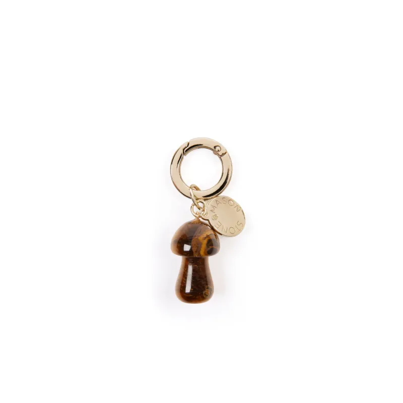 Tigers Eye Mushroom Bag Charm sold by Stone and Mason