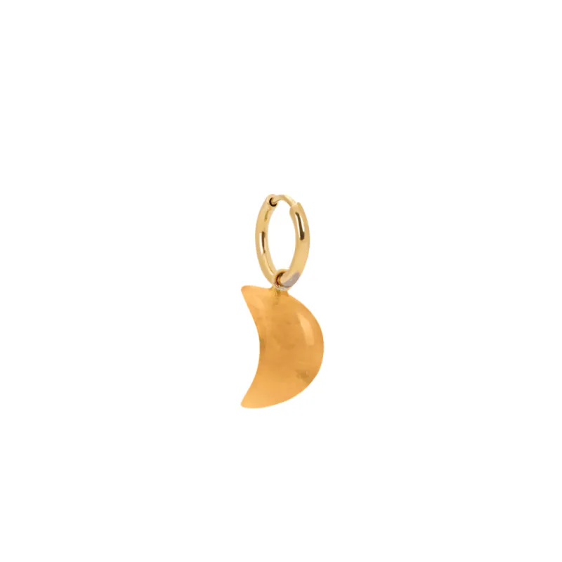 Yellow Jasper Moon Charm Earring sold by Stone and Mason