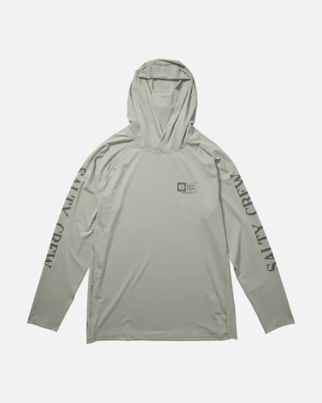 Salty Crew Alpha Flag Pinnacle Hood + Mask - GRAY sold by Sun Diego Boardshops