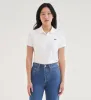 Levi's WOMEN'S SLIM POLO SHIRT - WHITE sold by Sun Diego Boardshops