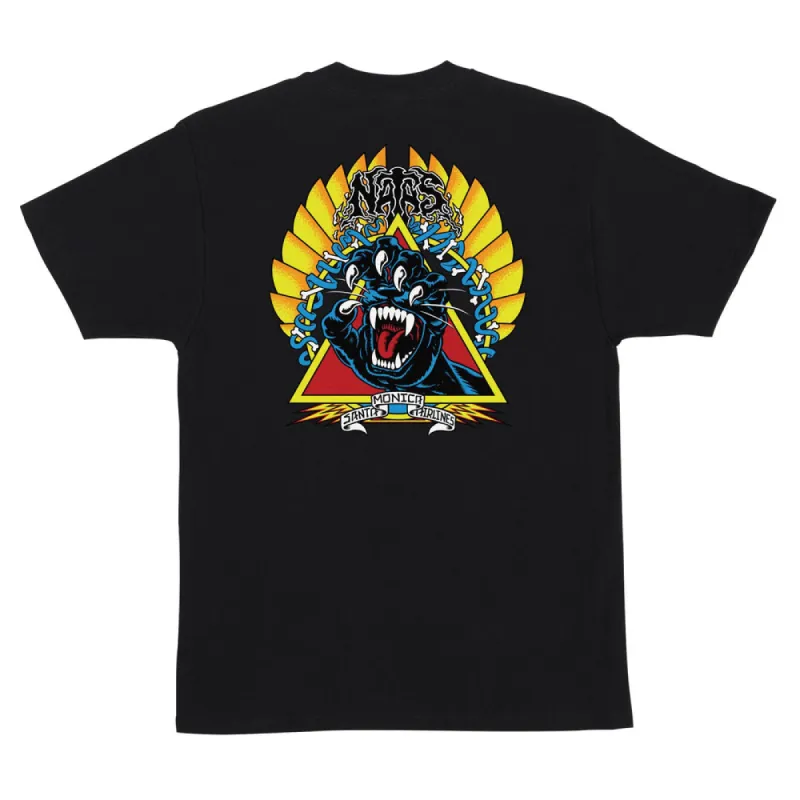 Santa Cruz Natas Screaming Panther Mens Santa Cruz T-Shirt - Black made by Sun Diego Boardshops