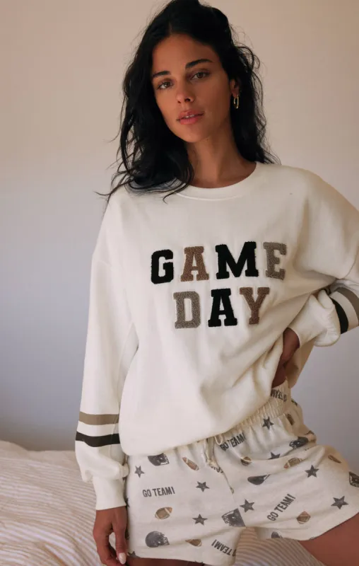 Z-Supply Oversized Game Day Sweatshirt - BONE sold by Sun Diego Boardshops