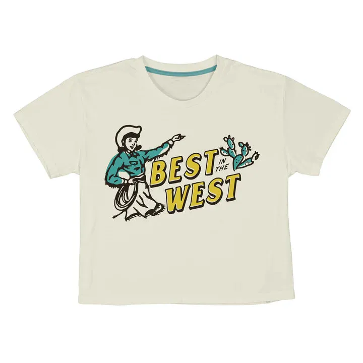 Sendero BEST IN THE WEST WOMEN'S CROP TEE - VINTAGE WHITE sold by Sun Diego Boardshops product image thumbnail 2
