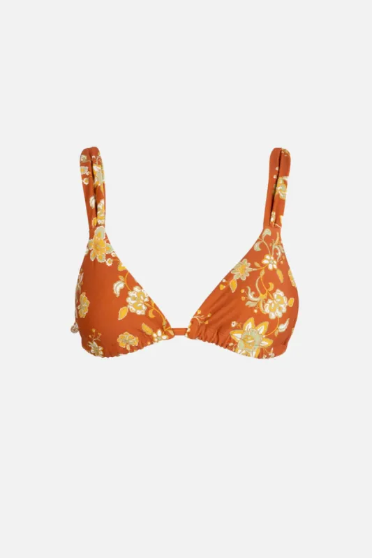 Rhythm Nova Paisley Soft Strap Slide Tri Top  - RUST sold by Sun Diego Boardshops