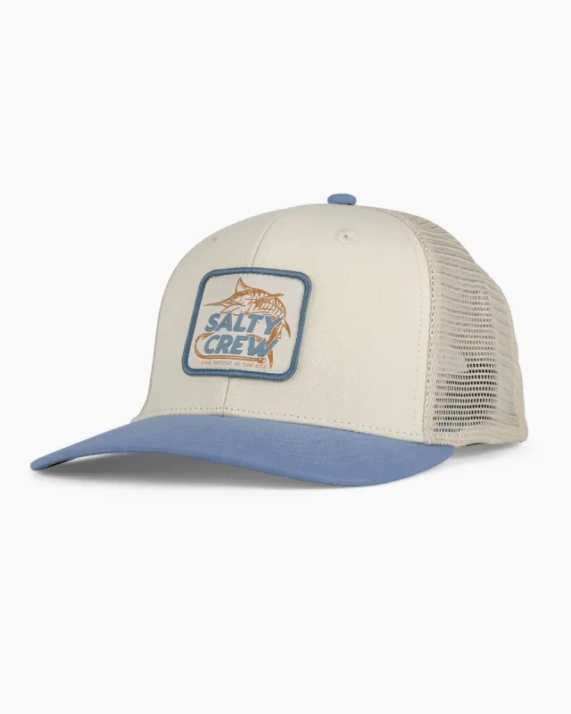 Salty Crew Hook Up Twill Retro Trucker Hat - NATURAL sold by Sun Diego Boardshops