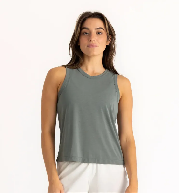 Free Fly Women's Elevate Lightweight Tank - AGAVE GREEN sold by Sun Diego Boardshops