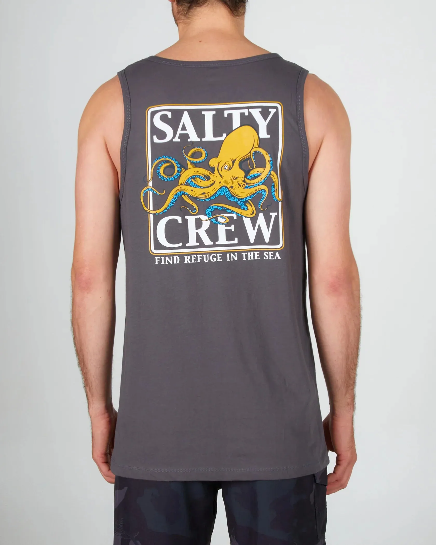Salty Crew Surf Club Black Tank - CHARCOAL sold by Sun Diego Boardshops