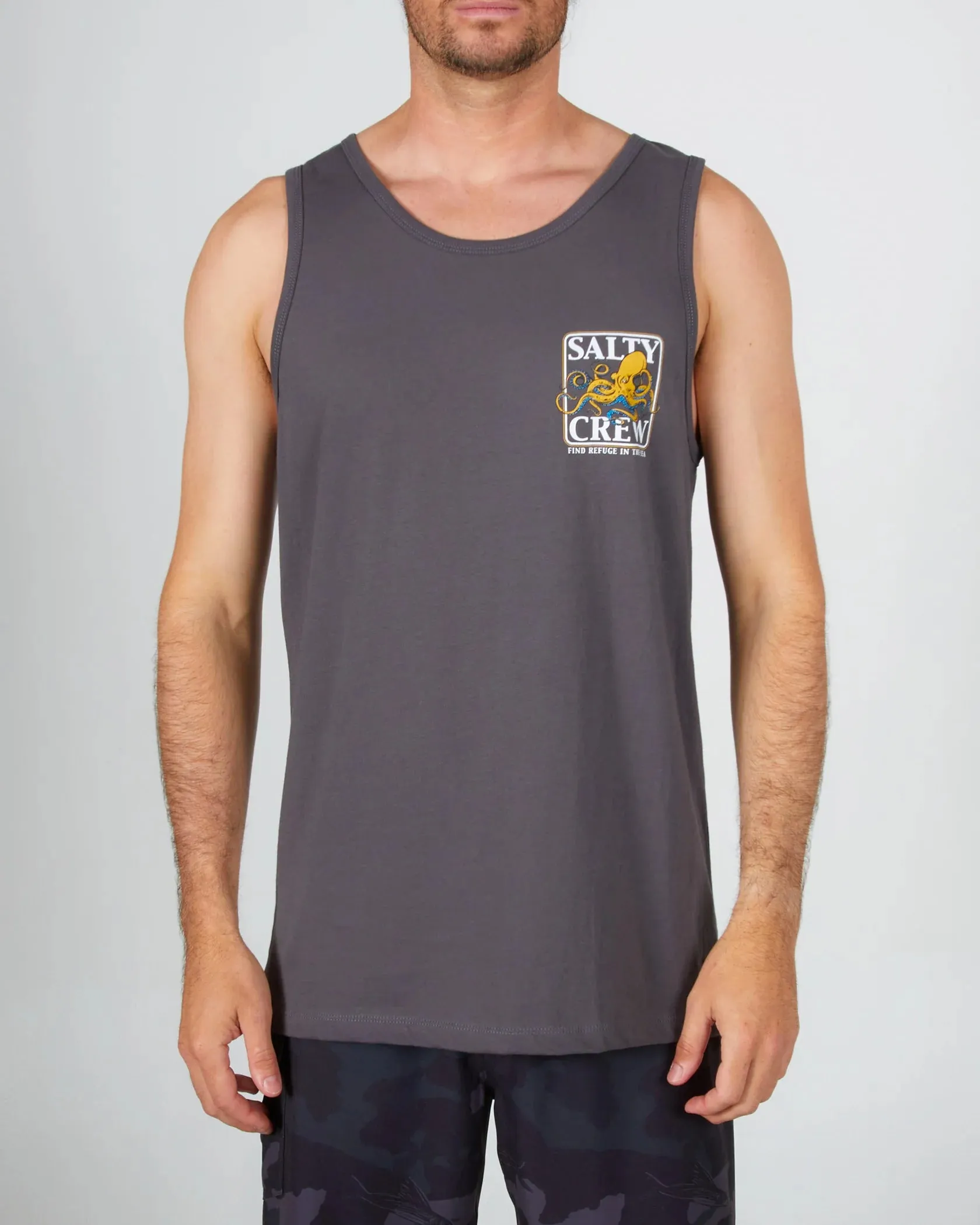 Salty Crew Surf Club Black Tank - CHARCOAL sold by Sun Diego Boardshops product image thumbnail 2