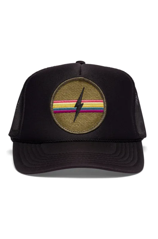 That Friday Feeling Electric Rainbow Trucker Hat - Black sold by Sun Diego Boardshops