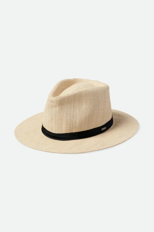 Brixton Carolina Straw Packable Hat - Natural sold by Sun Diego Boardshops