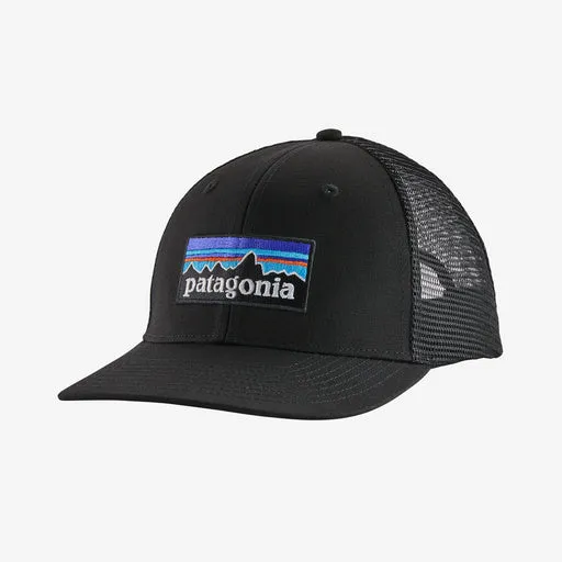 Patagonia P-6 Logo Trucker Hat - Black sold by Sun Diego Boardshops