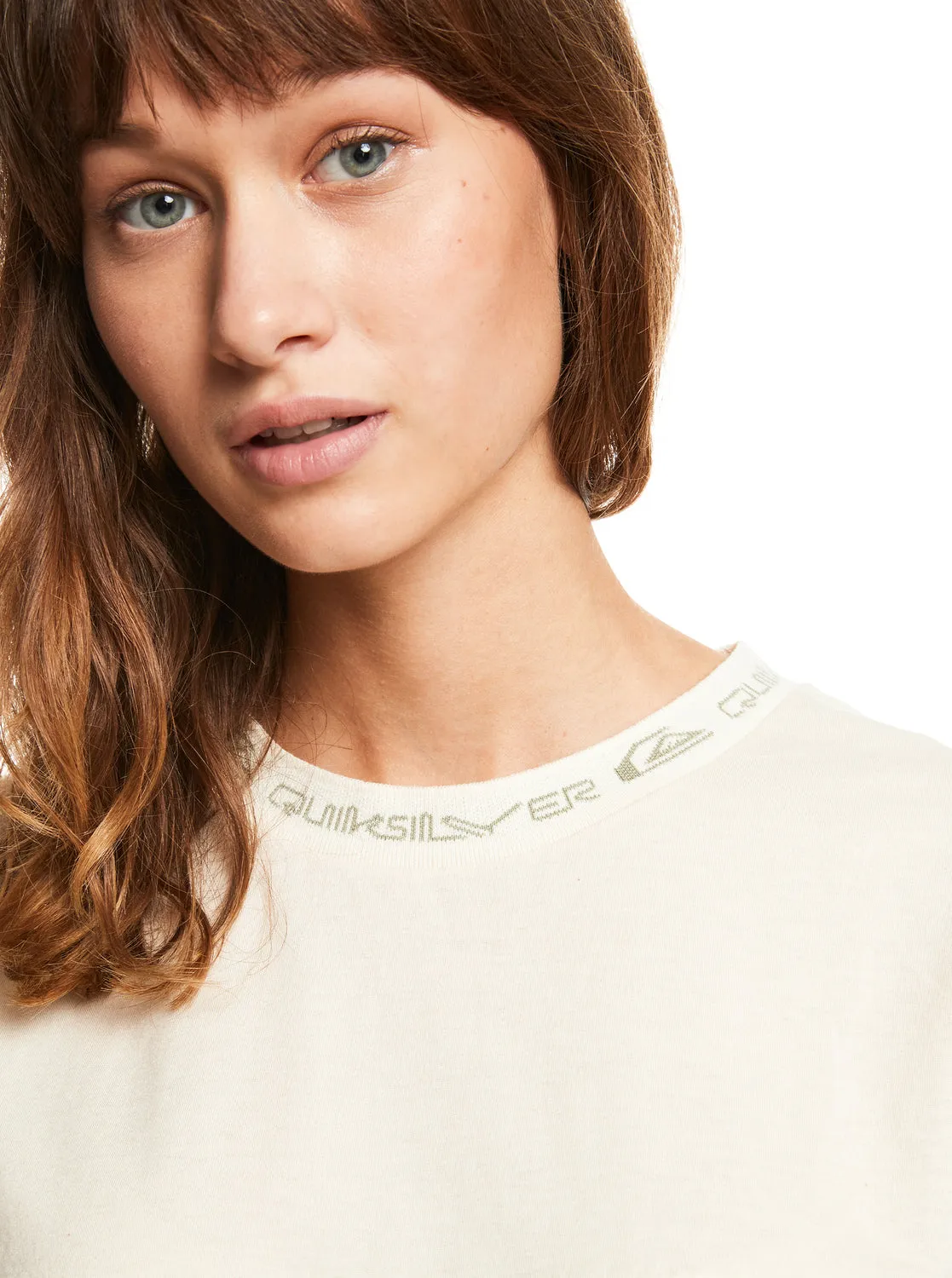 Quiksilver Womens Quiet Energy Cropped T-Shirt - Ecru sold by Sun Diego Boardshops product image thumbnail 4