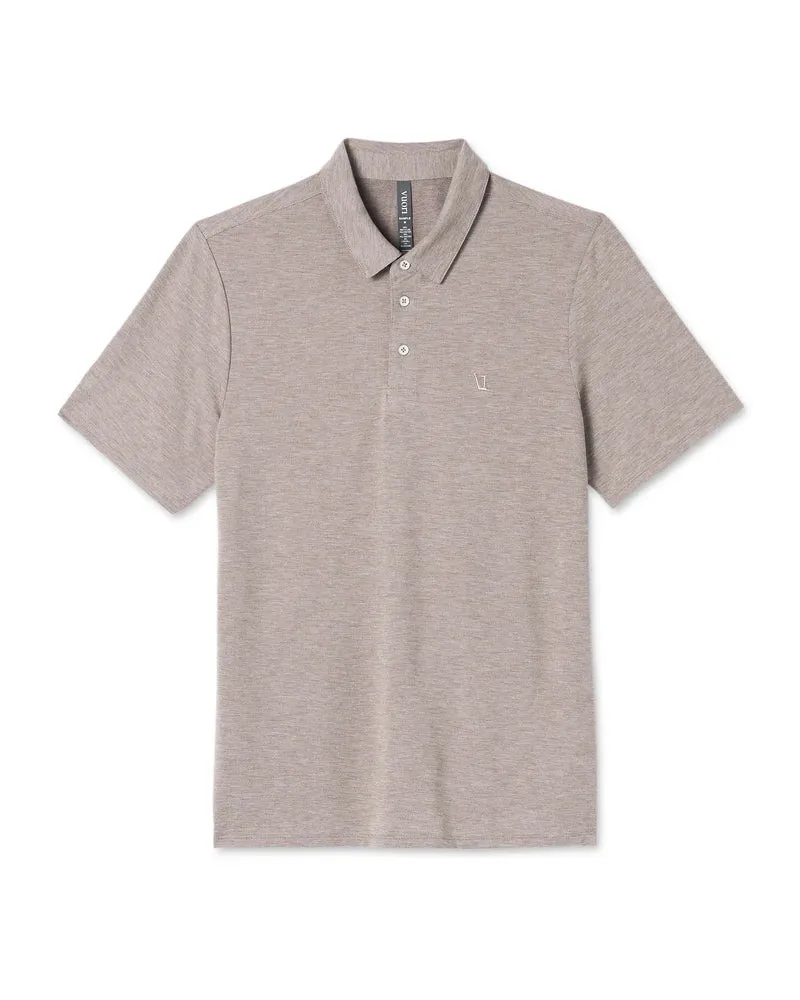 Vuori Strato Tech Polo - Platinum Heather sold by Sun Diego Boardshops