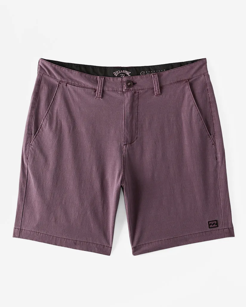 Billabong Crossfire Wave Washed 18" Hybrid Submersible Shorts - KALAMATA sold by Sun Diego Boardshops