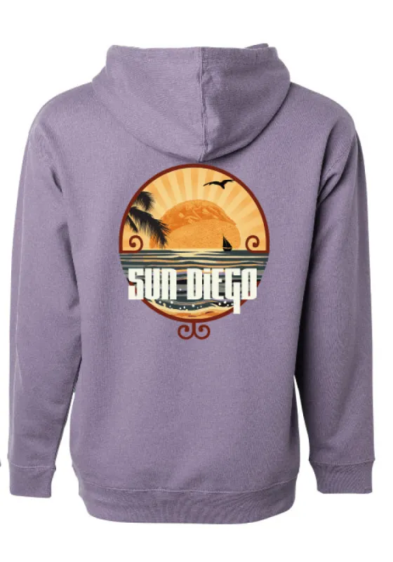 SunDiego Sunset Pullover Hoodie - Plum sold by Sun Diego Boardshops