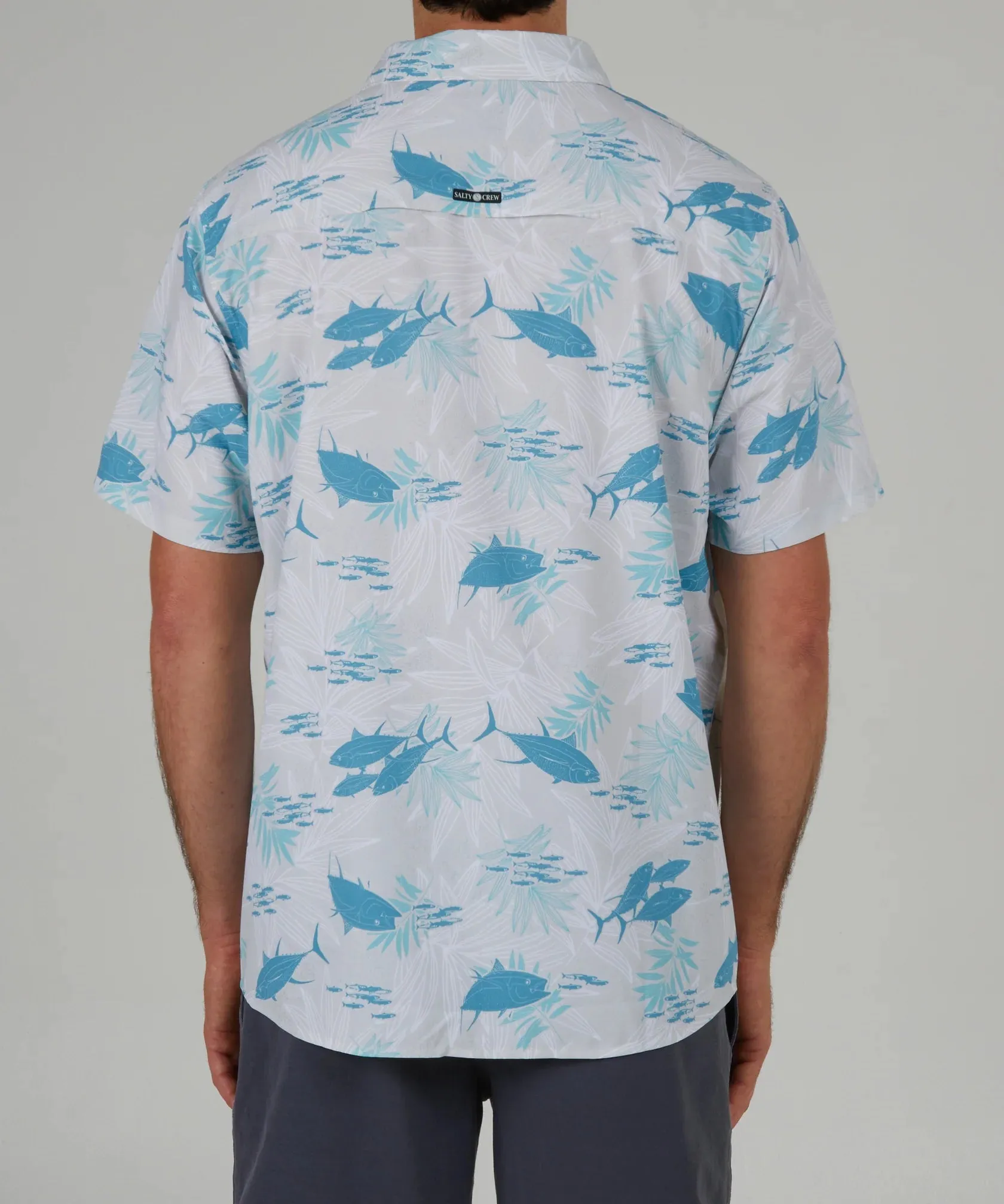 Salty Crew Feeding Frenzy Gray S/S UV Woven - GRAY sold by Sun Diego Boardshops product image thumbnail 2