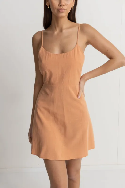 Rhythm Sundown Mini Dress - PEACH sold by Sun Diego Boardshops