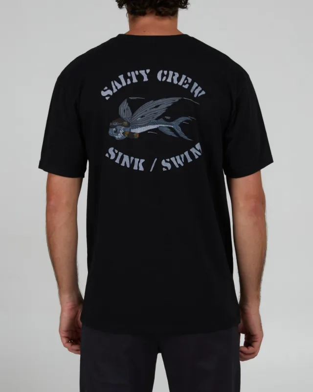 Salty Crew Kamikaze S/S Premium Tee - BLACK sold by Sun Diego Boardshops