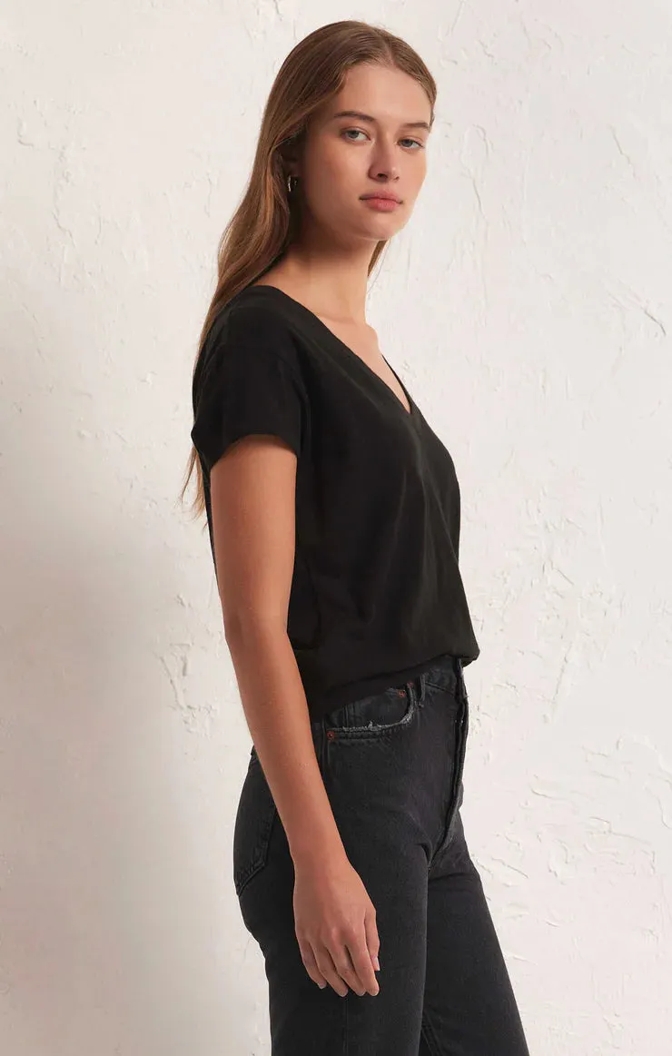 Z-Supply Modern V-Neck Tee - BLACK sold by Sun Diego Boardshops product image thumbnail 2