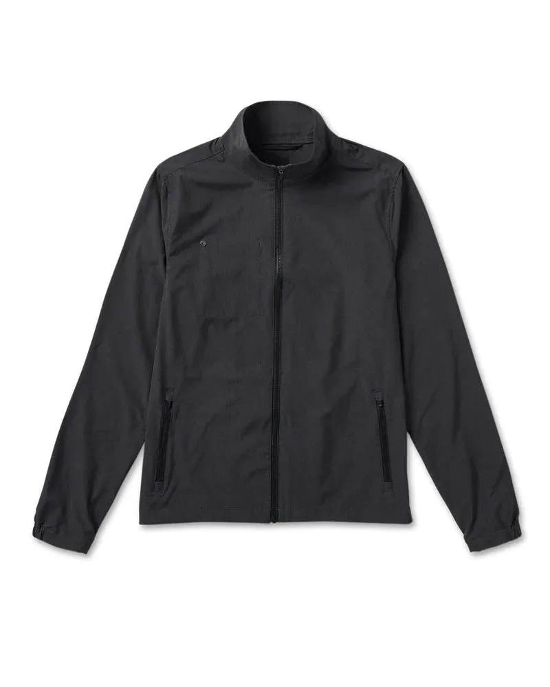 Vuori Venture Track Jacket - Black Linen Texture sold by Sun Diego Boardshops