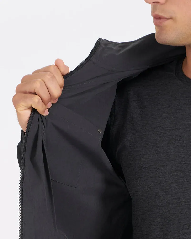 Vuori Venture Track Jacket - Black Linen Texture sold by Sun Diego Boardshops product image thumbnail 3