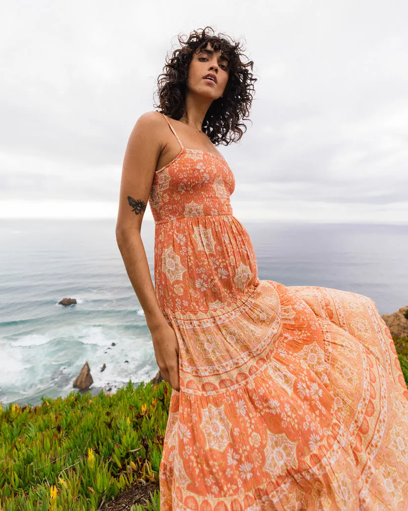 Billabong Dream Space Midi Dress - SWEET PAPAYA sold by Sun Diego Boardshops