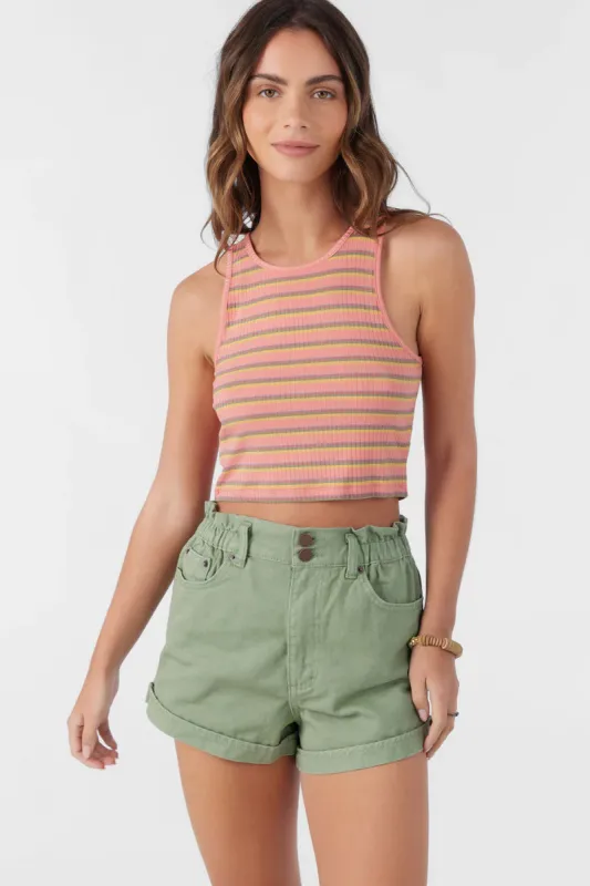 O'Neill Esse Daybreak Stripe Knit Top - Burntcoral sold by Sun Diego Boardshops