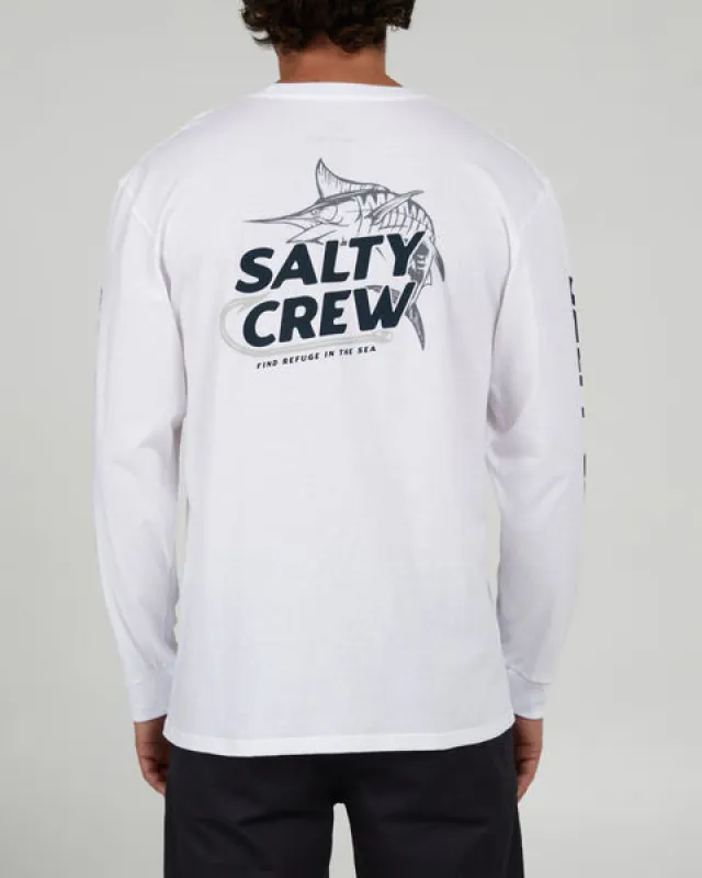 Salty Crew Hook Up White L/S Premium Tee - WHITE made by Sun Diego Boardshops