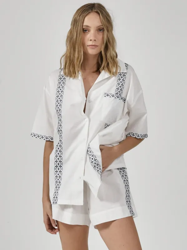 Thrills Rhodes Short Sleeve Shirt - Bone sold by Sun Diego Boardshops