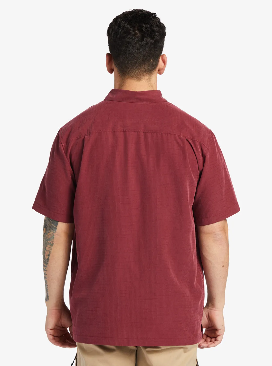 Quiksilver Waterman Centinela Premium Anti-Wrinkle Shirt - Ruby Wine sold by Sun Diego Boardshops product image thumbnail 5
