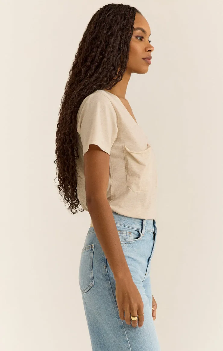 Z-Supply Pocket Tee - Light Oatmeal Heather sold by Sun Diego Boardshops product image thumbnail 4