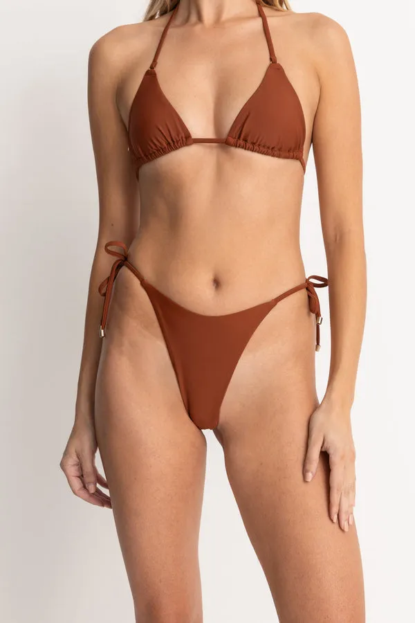 Rhythm Classic Tie Side Hi Cut Pant - RUST sold by Sun Diego Boardshops