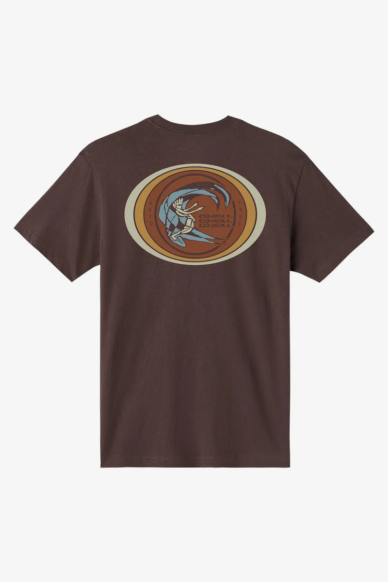 O'Neill REVERBARATION STANDARD FIT TEE - SEAL BROWN sold by Sun Diego Boardshops