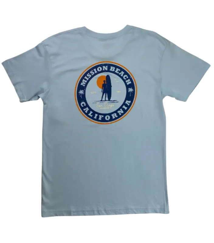 Sun Diego Mission Beach Surf Check - Light Blue sold by Sun Diego Boardshops