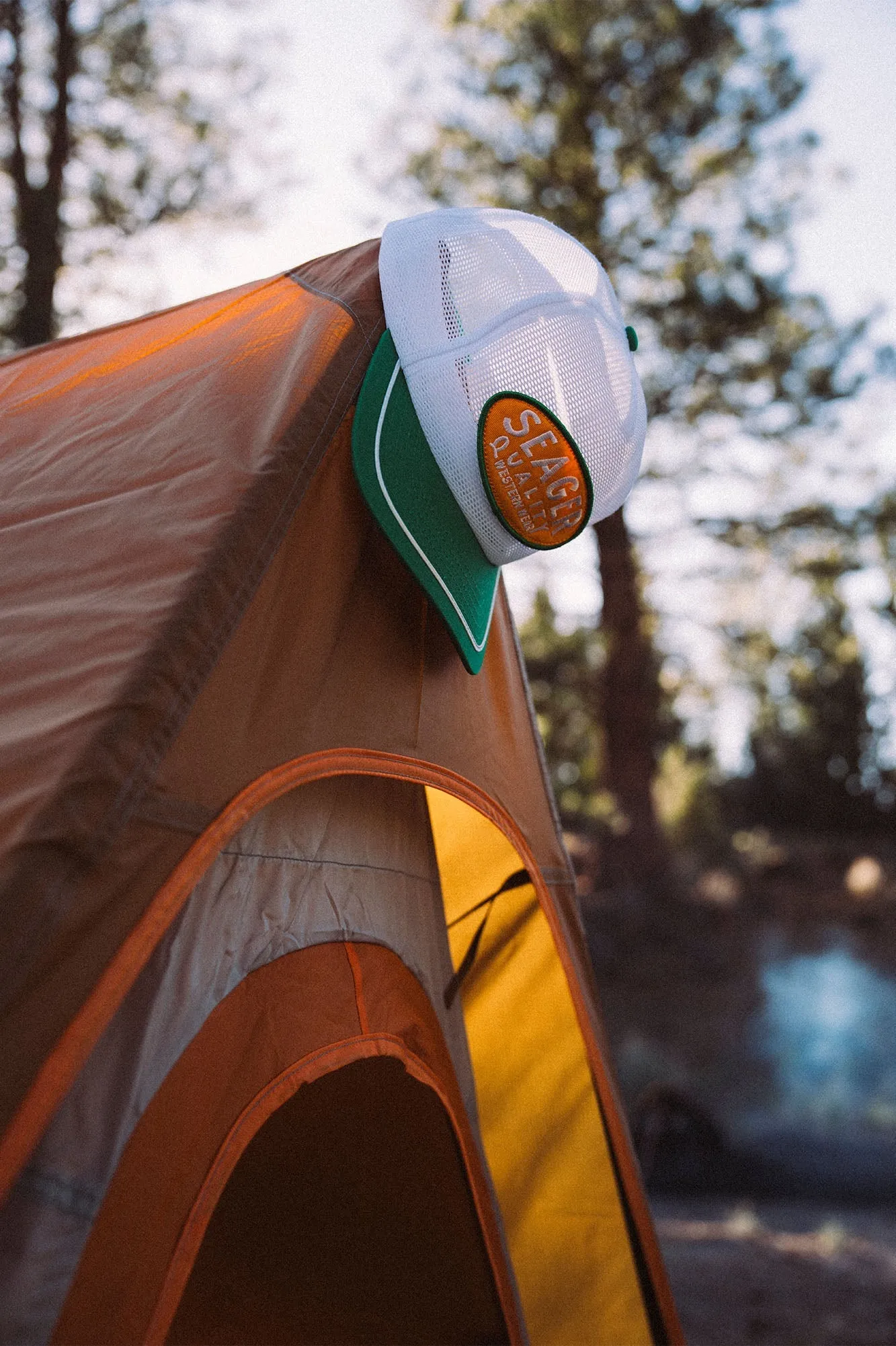SEAGER OLD TOWN ALL MESH SNAPBACK - WHITE/GREEN sold by Sun Diego Boardshops