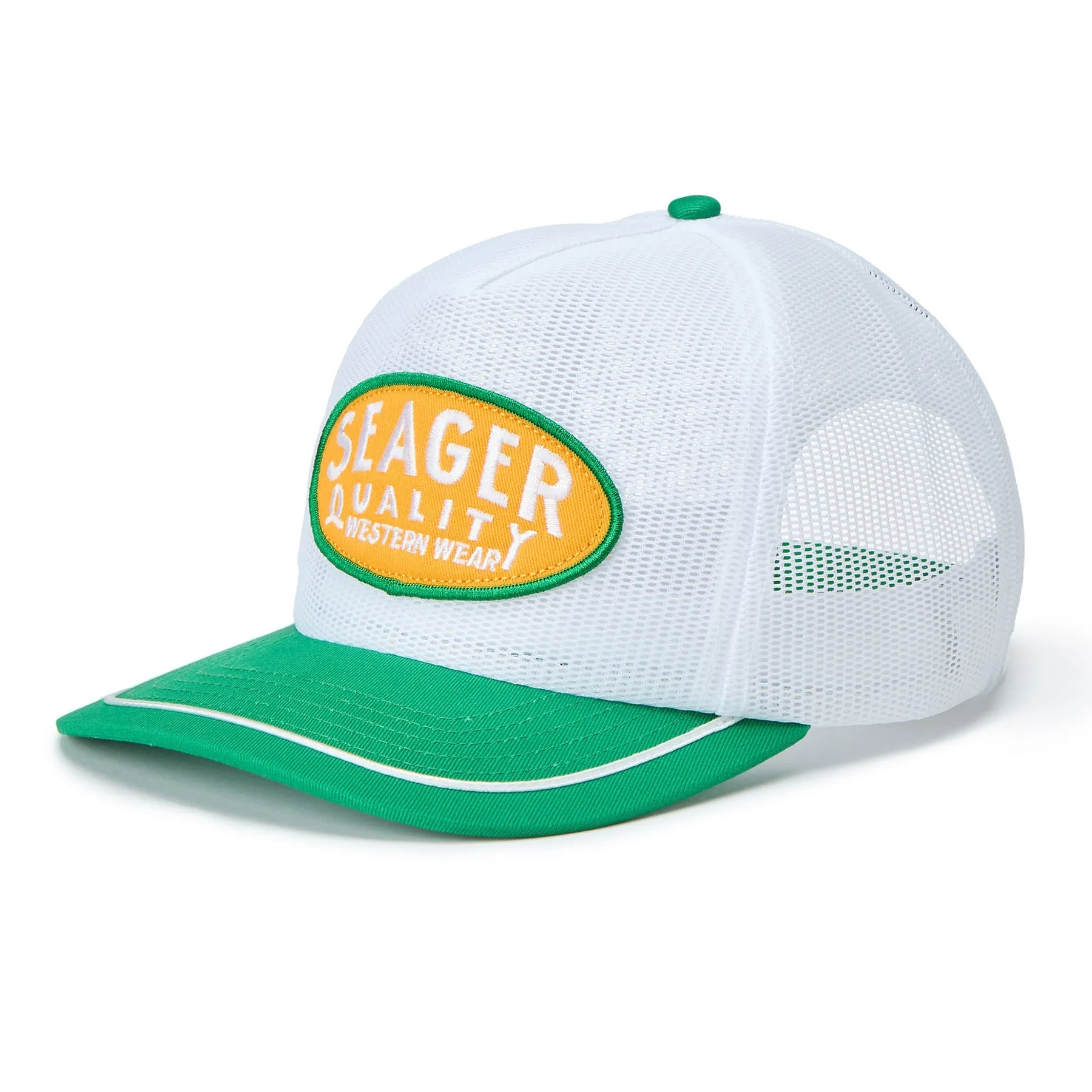 SEAGER OLD TOWN ALL MESH SNAPBACK - WHITE/GREEN sold by Sun Diego Boardshops product image thumbnail 2